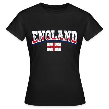 England Fan - Women's T-Shirt - black - Front - AI Model Female 172 dark (172cm)