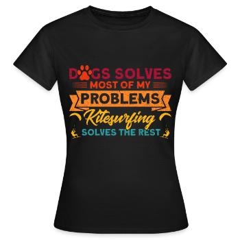 Kiteboarder Kitesurfer Kiten Kiteboard Geschenk - Frauen T-Shirt - Schwarz - Vorne - AI Model Female 172 dark (172cm)