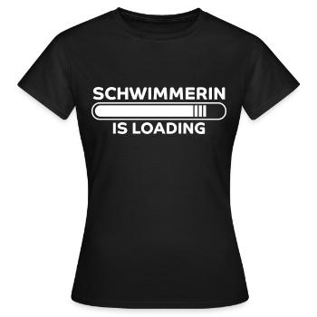 Schwimmerin Spruch Schwimmen Schwimmerin Geschenk - Frauen T-Shirt - Schwarz - Vorne - AI Model Female 172 dark (172cm)