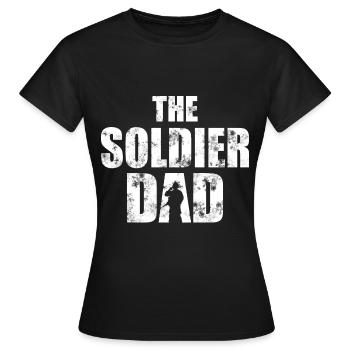 Soldats. Père. Soldat. Forces armées. - T-shirt Femme - noir - Devant - AI Model Female 172 dark (172cm)