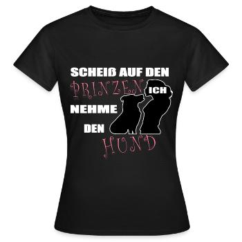 Scheiß auf den Prinzen - Frauen T-Shirt - Schwarz - Vorne - AI Model Female 172 dark (172cm)