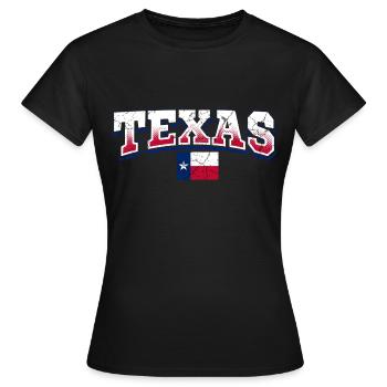 Texas - Frauen T-Shirt - Schwarz - Vorne - AI Model Female 172 dark (172cm)