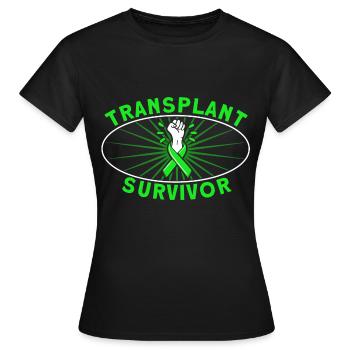 Transplantation d’organes Donneurs d’organes Receveurs d’organes - T-shirt Femme - noir - Devant - AI Model Female 172 dark (172cm)