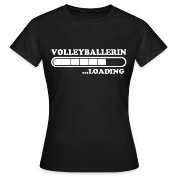Volleyballerin Spruch Fun Beachvolleyball Geschenk - Frauen T-Shirt - Schwarz - Vorne - AI Model Female 172 dark (172cm)