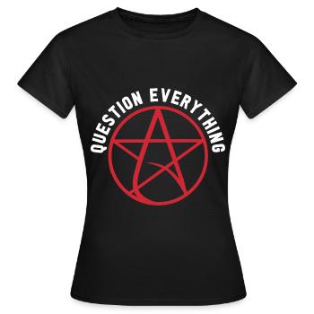 Athéiste Anti Relégion Athéisme Agnostique - T-shirt Femme - noir - Devant - AI Model Female 172 dark (172cm)