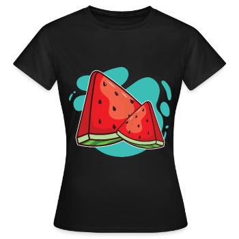 watermelon - Women's T-Shirt - black - Front - AI Model Female 172 dark (172cm)