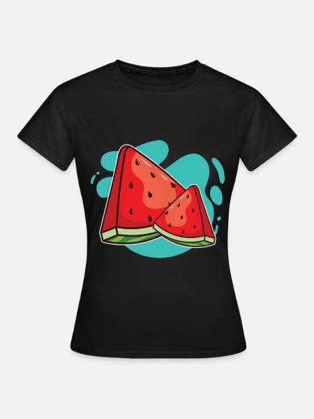 Wassermelone - Frauen T-Shirt - Schwarz