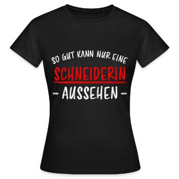 Schneiderin Nähen Lustiger Spruch Häkeln Geschenk - Frauen T-Shirt - Schwarz - Vorne - AI Model Female 172 dark (172cm)