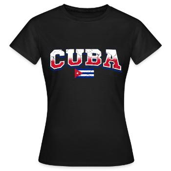 Cuba - T-shirt Femme - noir - Devant - AI Model Female 172 dark (172cm)