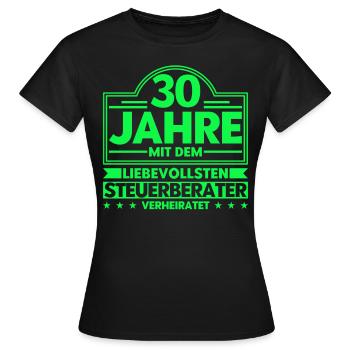 Perlenhochzeit Ehepaar 30. Hochzeitstag Geschenk - Frauen T-Shirt - Schwarz - Vorne - AI Model Female 172 dark (172cm)