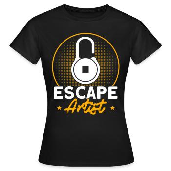 Schlösser knacken Entfesselungskünstler Geschenk - Frauen T-Shirt - Schwarz - Vorne - AI Model Female 172 dark (172cm)
