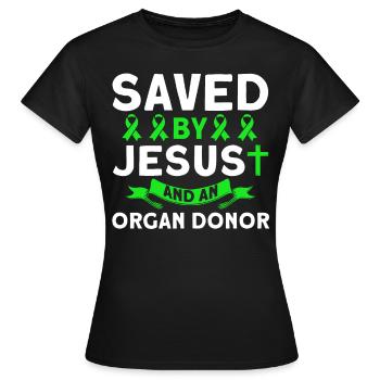 Transplantiert Organtransplantation Operation - Frauen T-Shirt - Schwarz - Vorne - AI Model Female 172 dark (172cm)