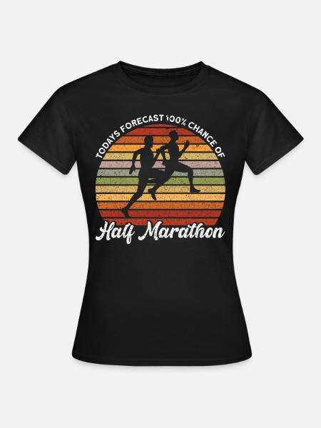 Runner Half Marathon Jogger Cadeau - T-shirt Femme - noir