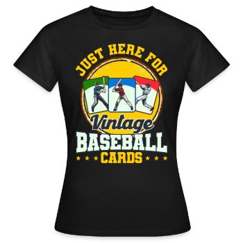 Sammler von Baseball Karten Sammler Geschenk - Frauen T-Shirt - Schwarz - Vorne - AI Model Female 172 dark (172cm)