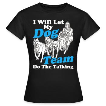 Dog sledding Sledding Dog sledding - Women's T-Shirt - black - Front - AI Model Female 172 dark (172cm)