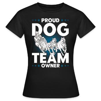 Dog sledding Dog sledding Sledding - Women's T-Shirt - black - Front - AI Model Female 172 dark (172cm)