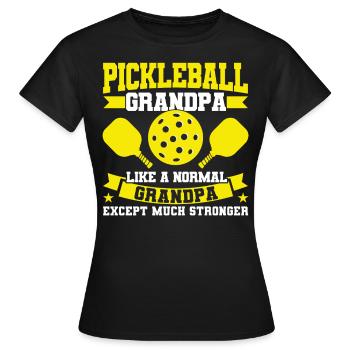 Pickleball Pickleball Jouer Paddleball Cadeau - T-shirt Femme - noir - Devant - AI Model Female 172 dark (172cm)