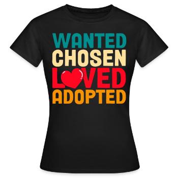 Adoption von Kindern Adoption Pflegeeltern - Frauen T-Shirt - Schwarz - Vorne - AI Model Female 172 dark (172cm)