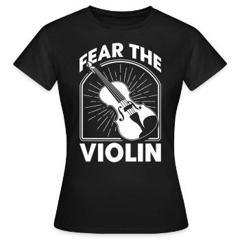 Cadeau de violoniste violoniste - T-shirt Femme - noir - Devant - AI Model Female 172 dark (172cm)