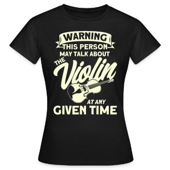 Violinist Orchestra-Violinist Violinist Gesche - Women's T-Shirt - black - Front - AI Model Female 172 dark (172cm)