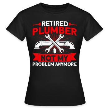 Sanitary fittings Plumbing Maintenance of San - Women's T-Shirt - black - Front - AI Model Female 172 dark (172cm)