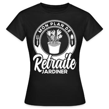 Gartenarbeit Gärtner Schrebergarten Geschenk - Frauen T-Shirt - Schwarz - Vorne - AI Model Female 172 dark (172cm)