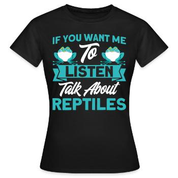 Snake Reptile Lovers Reptile Cadeau - T-shirt Femme - noir - Devant - AI Model Female 172 dark (172cm)