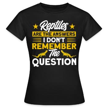 Reptile Serpent Reptiles Cadeau - T-shirt Femme - noir - Devant - AI Model Female 172 dark (172cm)