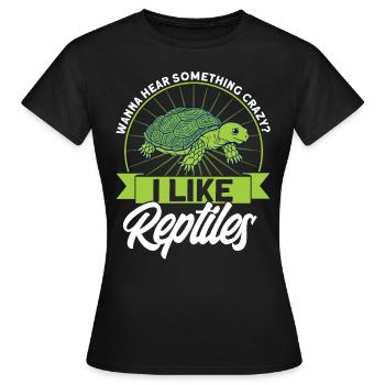 Reptile Lizards Reptile Lovers Gift - T-shirt Femme - noir - Devant - AI Model Female 172 dark (172cm)
