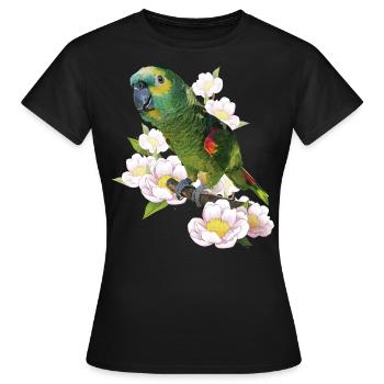 L’amazone à front bleu - T-shirt Femme - noir - Devant - AI Model Female 172 dark (172cm)