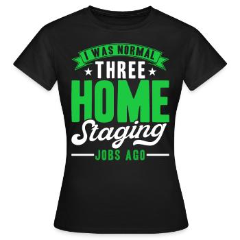 Haus Einrichtung Hausvorstellung Innenarchitekt Ge - Frauen T-Shirt - Schwarz - Vorne - AI Model Female 172 dark (172cm)