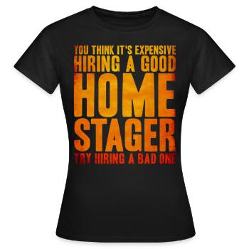 Innenarchitektin Hausvorstellung Haus Einrichtung - Frauen T-Shirt - Schwarz - Vorne - AI Model Female 172 dark (172cm)