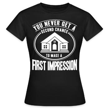 Inneneinrichtung Innenarchitektin Haus Einrichtung - Frauen T-Shirt - Schwarz - Vorne - AI Model Female 172 dark (172cm)