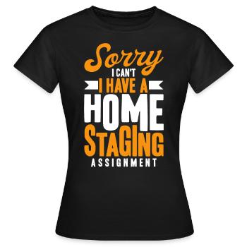 Innenarchitekt Haus Einrichtung Hausvorstellung Ge - Frauen T-Shirt - Schwarz - Vorne - AI Model Female 172 dark (172cm)
