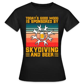 Skydive Skydiver Skydiving Gift - Women's T-Shirt - black - Front - AI Model Female 172 dark (172cm)