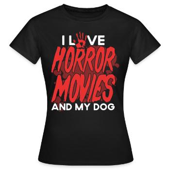 film d’horreur film d’horreur film d’horreur cadeau - T-shirt Femme - noir - Devant - AI Model Female 172 dark (172cm)
