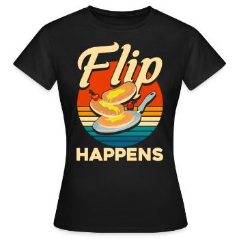 Pfannkuchen Liebhaber Pfannkuchen Tag Pfannkuchen - Frauen T-Shirt - Schwarz - Vorne - AI Model Female 172 dark (172cm)