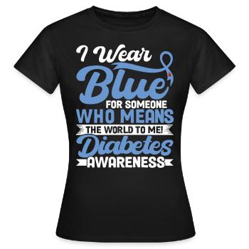 Diabetes cure diabetes month adolescent diabet - Women's T-Shirt - black - Front - AI Model Female 172 dark (172cm)