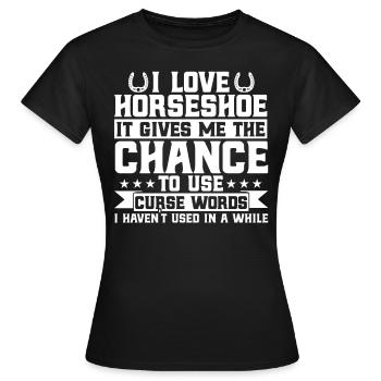 Hufeisen Werfen Hufeisen-Werfen Hufeisen-Werfer Ge - Frauen T-Shirt - Schwarz - Vorne - AI Model Female 172 dark (172cm)