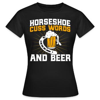 Horseshoe Throwing Horseshoe Throwing Horseshoe Throwing Game - Women's T-Shirt - black - Front - AI Model Female 172 dark (172cm)
