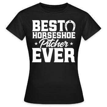 Horseshoe Throwing Game Horseshoe Throwing Horseshoe Throwing - Women's T-Shirt - black - Front - AI Model Female 172 dark (172cm)