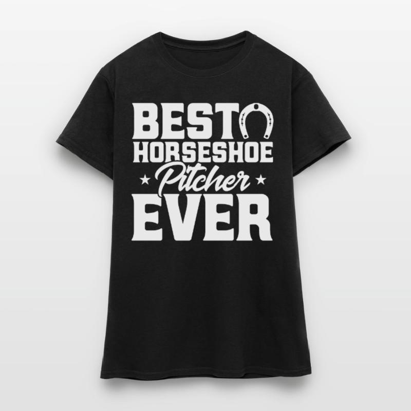 Jeu de lancer de fer à cheval Lancer de fer à cheval Lancer de fer à cheval Lancer de fer à cheval T-shirt Femme