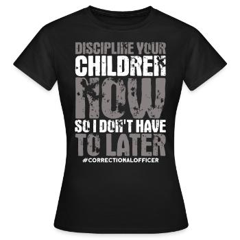Prison officer Prison guard Prison guard - Women's T-Shirt - black - Front - AI Model Female 172 dark (172cm)