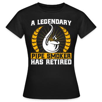 Pfeifenraucher Community Pfeifenrauchen Pfeifentab - Frauen T-Shirt - Schwarz - Vorne - AI Model Female 172 dark (172cm)