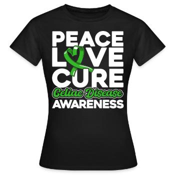 Sensibilisation à la maladie coeliaque Ruban vert Maladie cœliaque Überl - T-shirt Femme - noir - Devant - AI Model Female 172 dark (172cm)