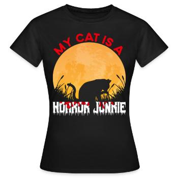 film d’horreur film d’horreur film d’horreur cadeau - T-shirt Femme - noir - Devant - AI Model Female 172 dark (172cm)