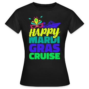 Croisière Happy Mardi Gras Mardi Gras Gifted - T-shirt Femme - noir - Devant - AI Model Female 172 dark (172cm)