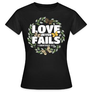 Christlich Bibelvers Religiös Geschenk - Frauen T-Shirt - Schwarz - Vorne - AI Model Female 172 dark (172cm)