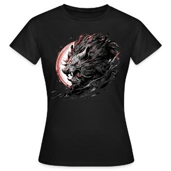 Mecha Tier Tiger Wolf Fuchs Pferd Cyborg - Frauen T-Shirt - Schwarz - Vorne - AI Model Female 172 dark (172cm)