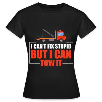 Abschleppwagen Abschleppdienst Abschlepper - Frauen T-Shirt - Schwarz - Vorne - AI Model Female 172 dark (172cm)